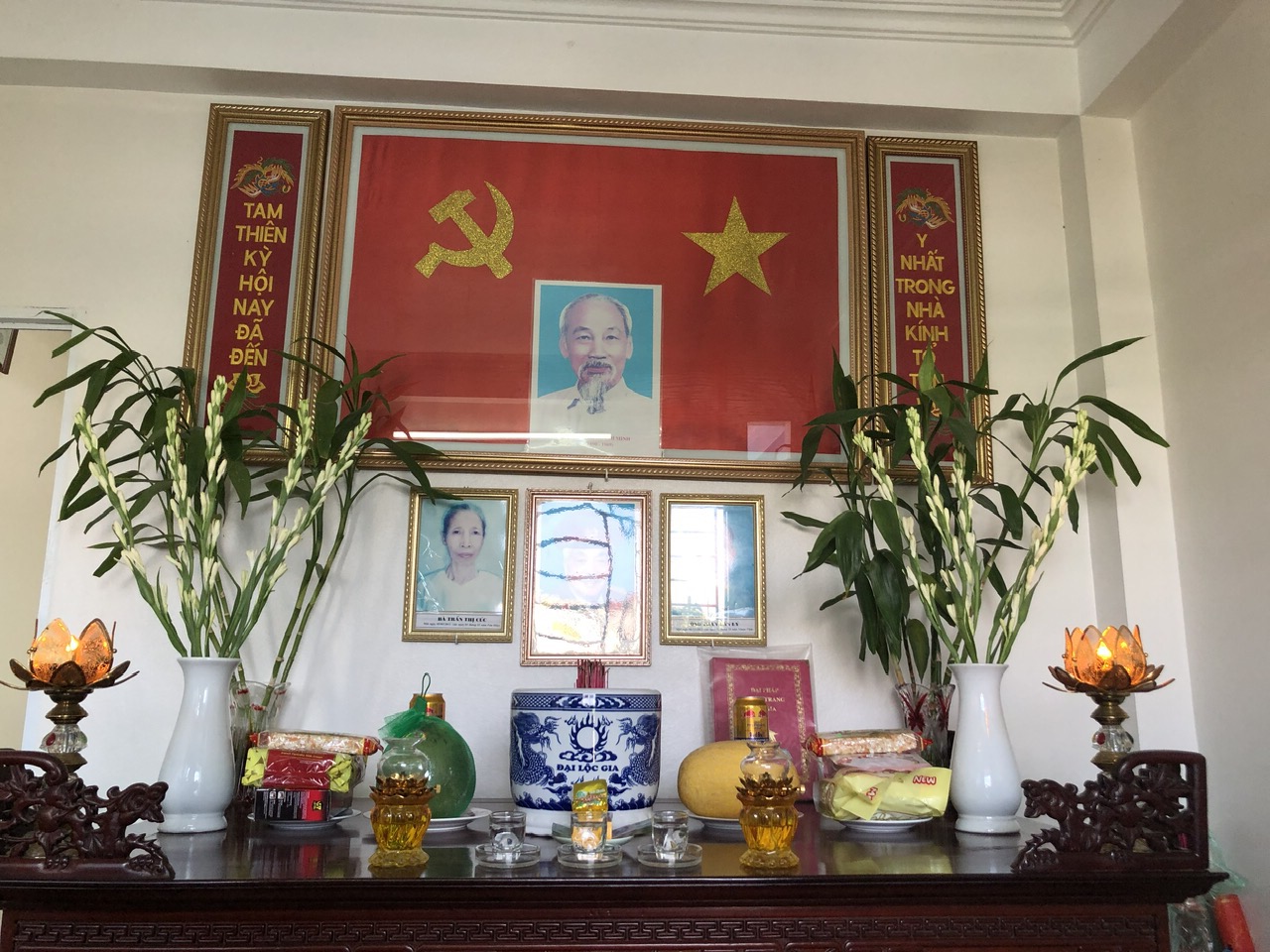 ban thờ tại tư gia nhà hội viên (Nam định)